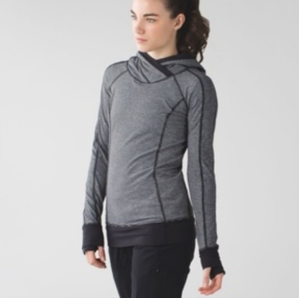 Lululemon "Think Fast" Slim Cut Hoodie Pullover - Picture 3 of 10